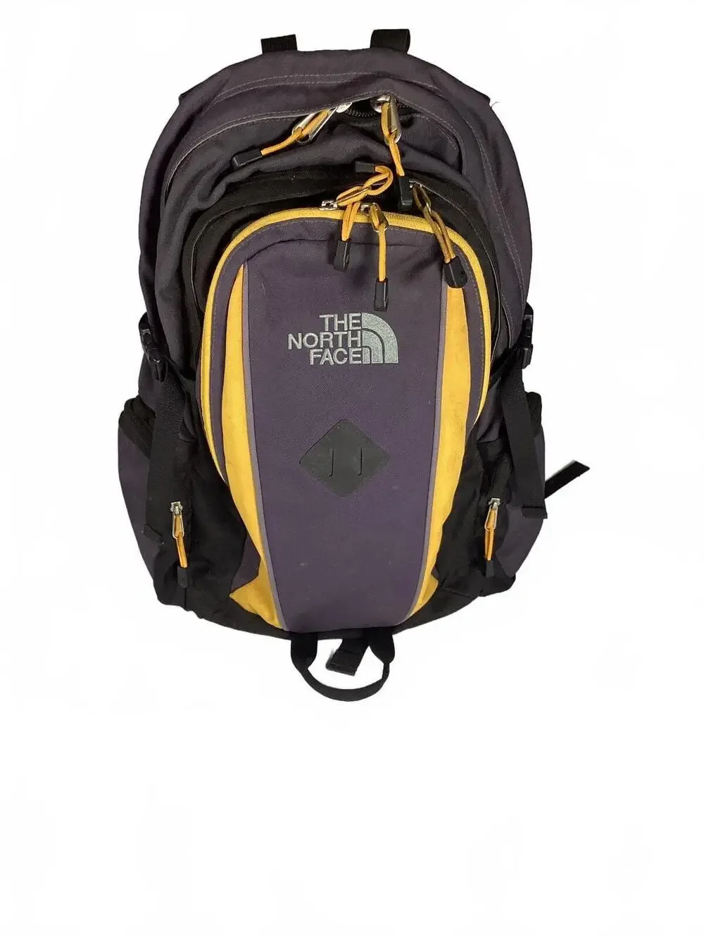 The North Face Purple and Yellow Multi-Compartment Backpack